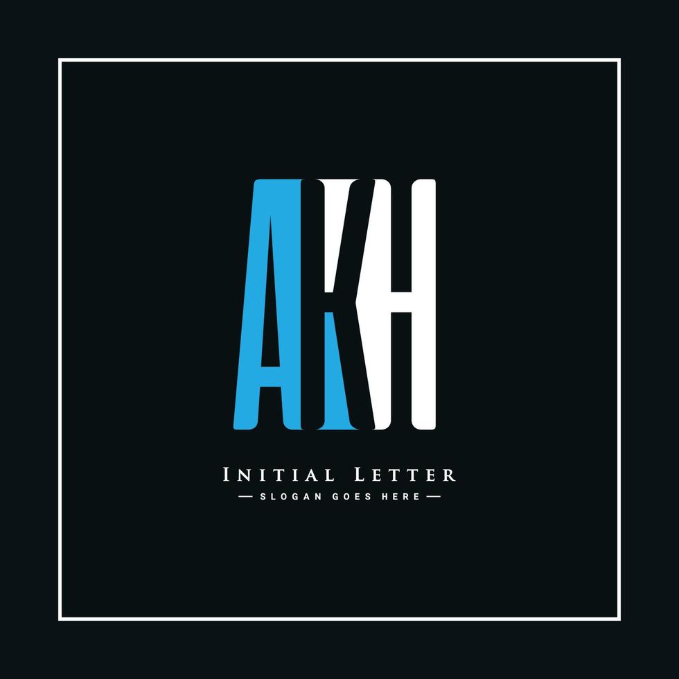Initial Letter AKH Logo - Simple Monogram Logo for Initials A, K and H vector