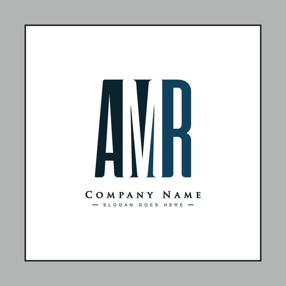 logotipo inicial de la letra amr - logotipo comercial mínimo para el alfabeto a, m y r vector