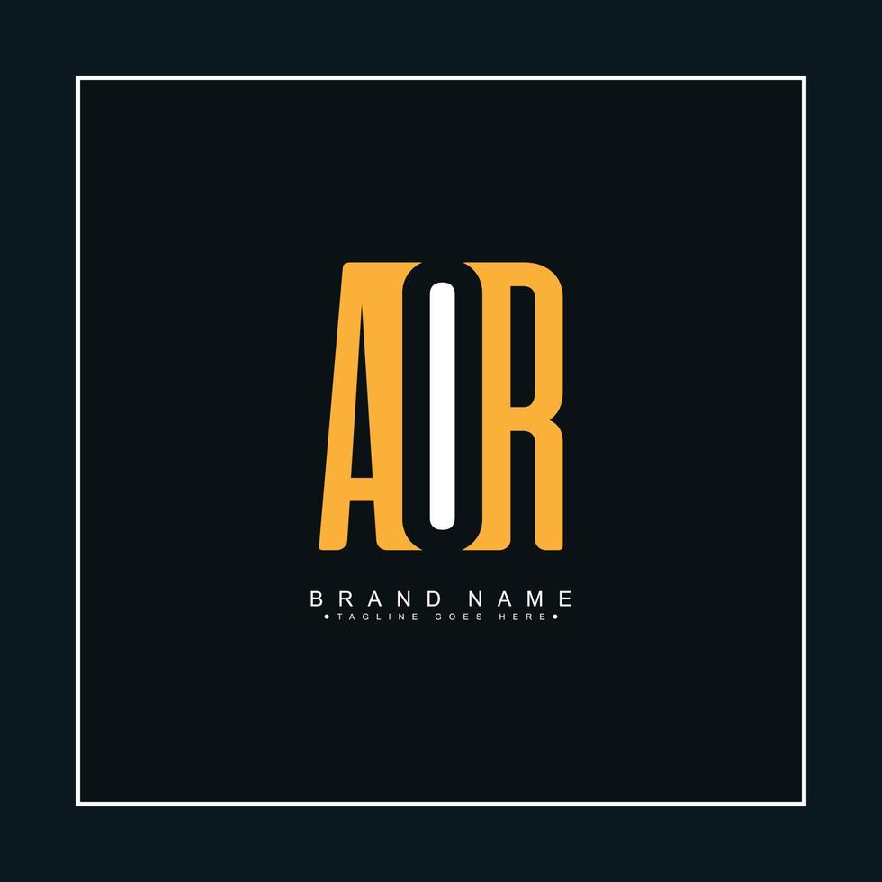 Minimal Business logo for Alphabet AOR - Initial Letter A, O and R vector