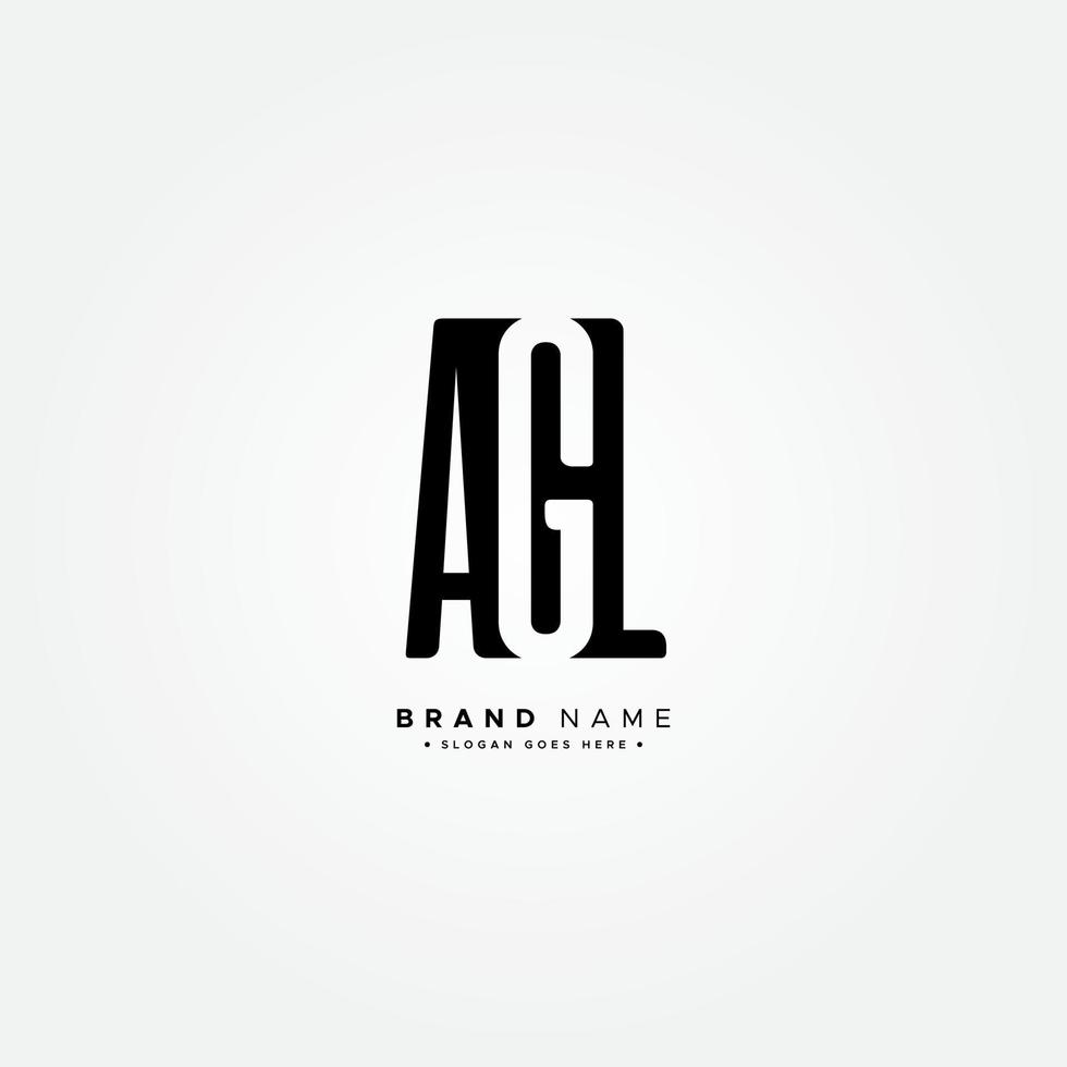 Minimal Business logo for Alphabet AGL - Initial Letter A, G and L vector