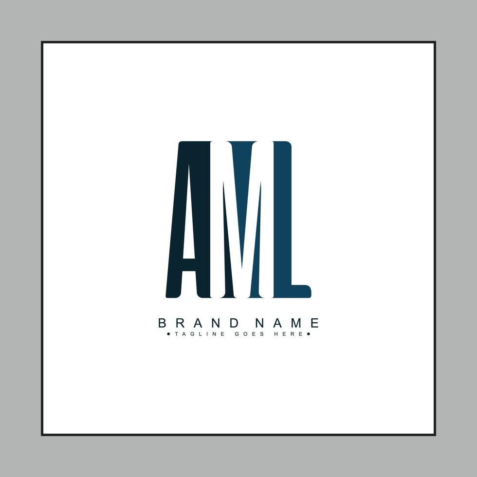Vector Logo Template for Initials AML - Simple Alphabet Letters Logo