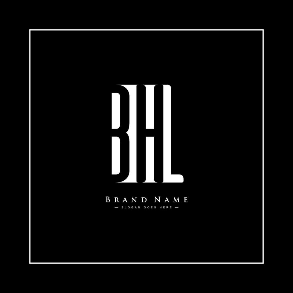 logotipo de empresa mínimo para el alfabeto bhl - letra inicial b, h y l vector