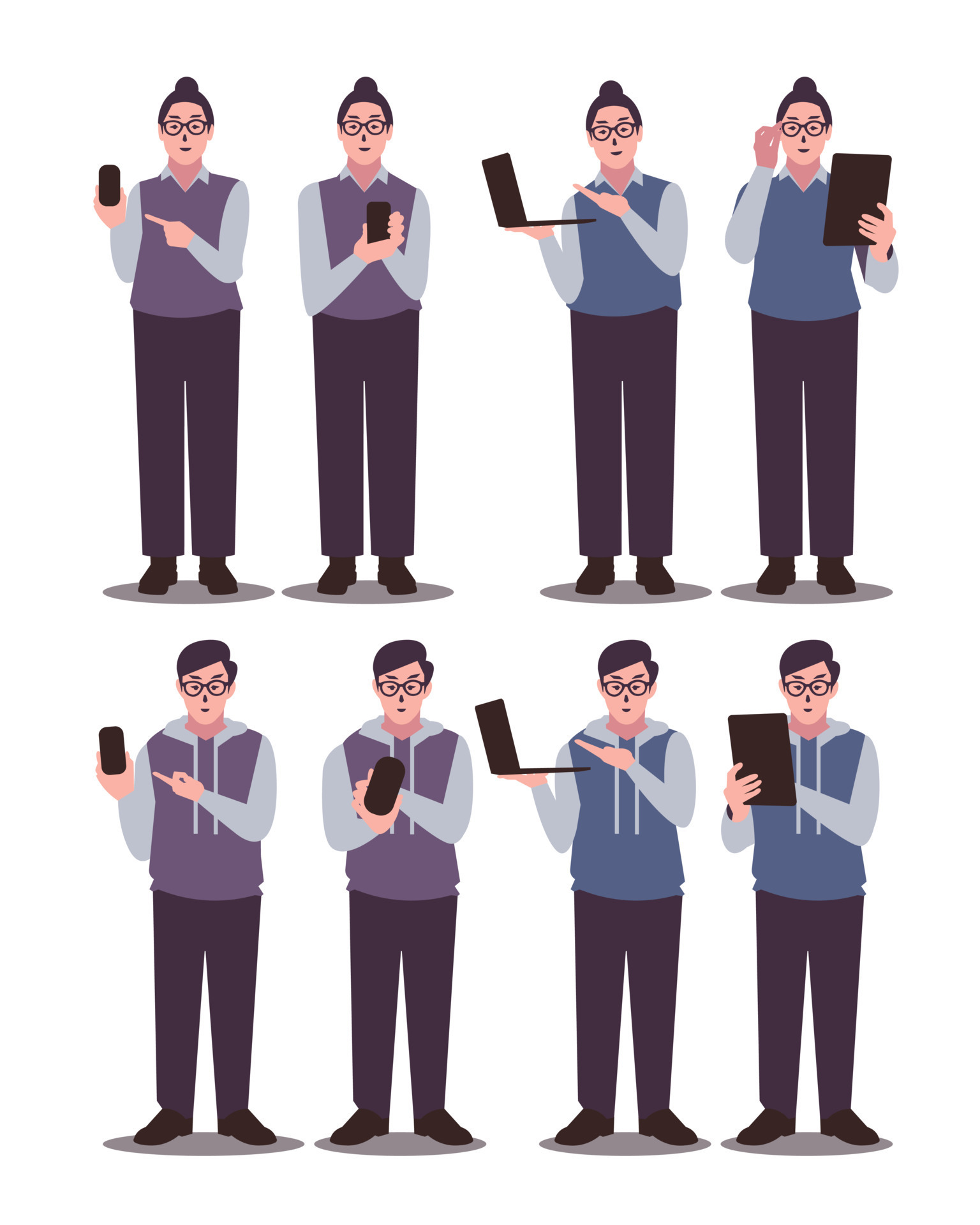 vector Promotion person is the design of several people who are