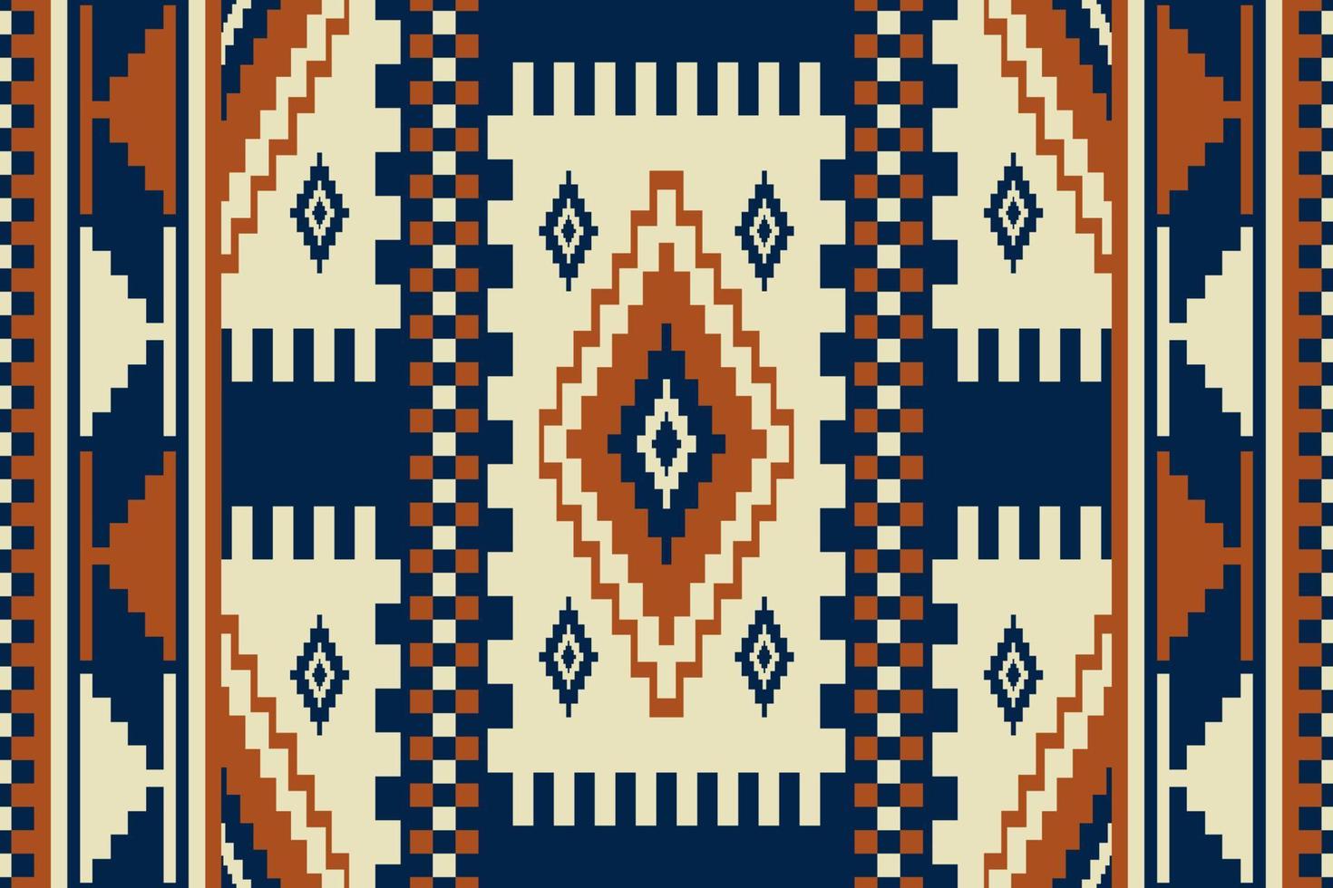 colorido patrón geométrico étnico vintage. patrón sin costuras de diamantes cuadrados geométricos estilo boho. uso de patrón kilim azteca para tela, textil, elementos de decoración del hogar, tapicería, envoltura. vector