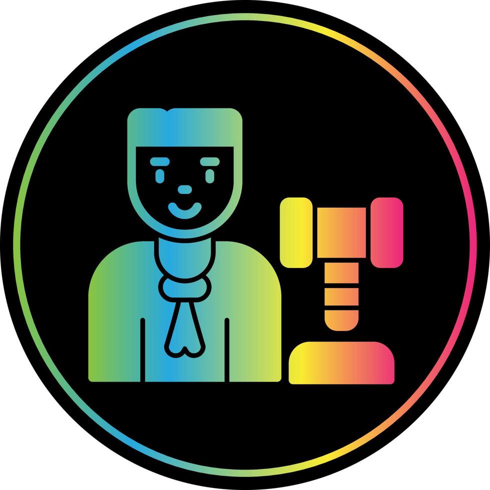 Judge Man Vector Icon Design