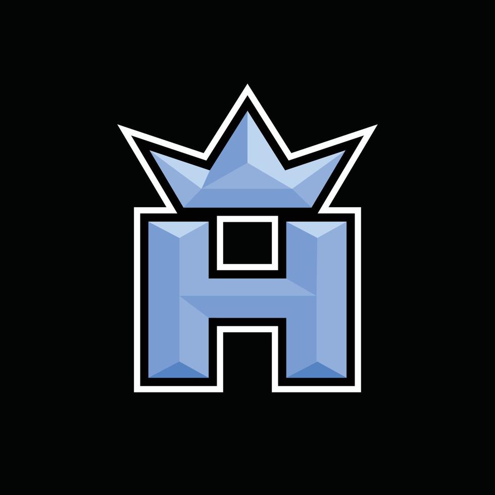 logo letter H king vector design