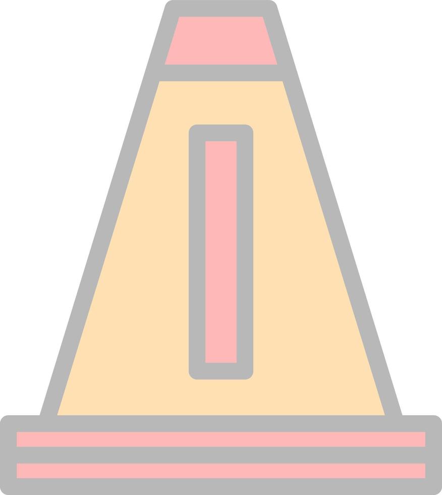 Traffic Cone Vector Icon Design