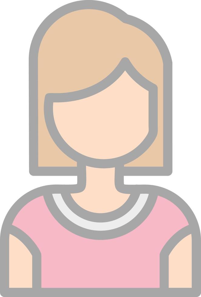 diseño de icono de vector de niña