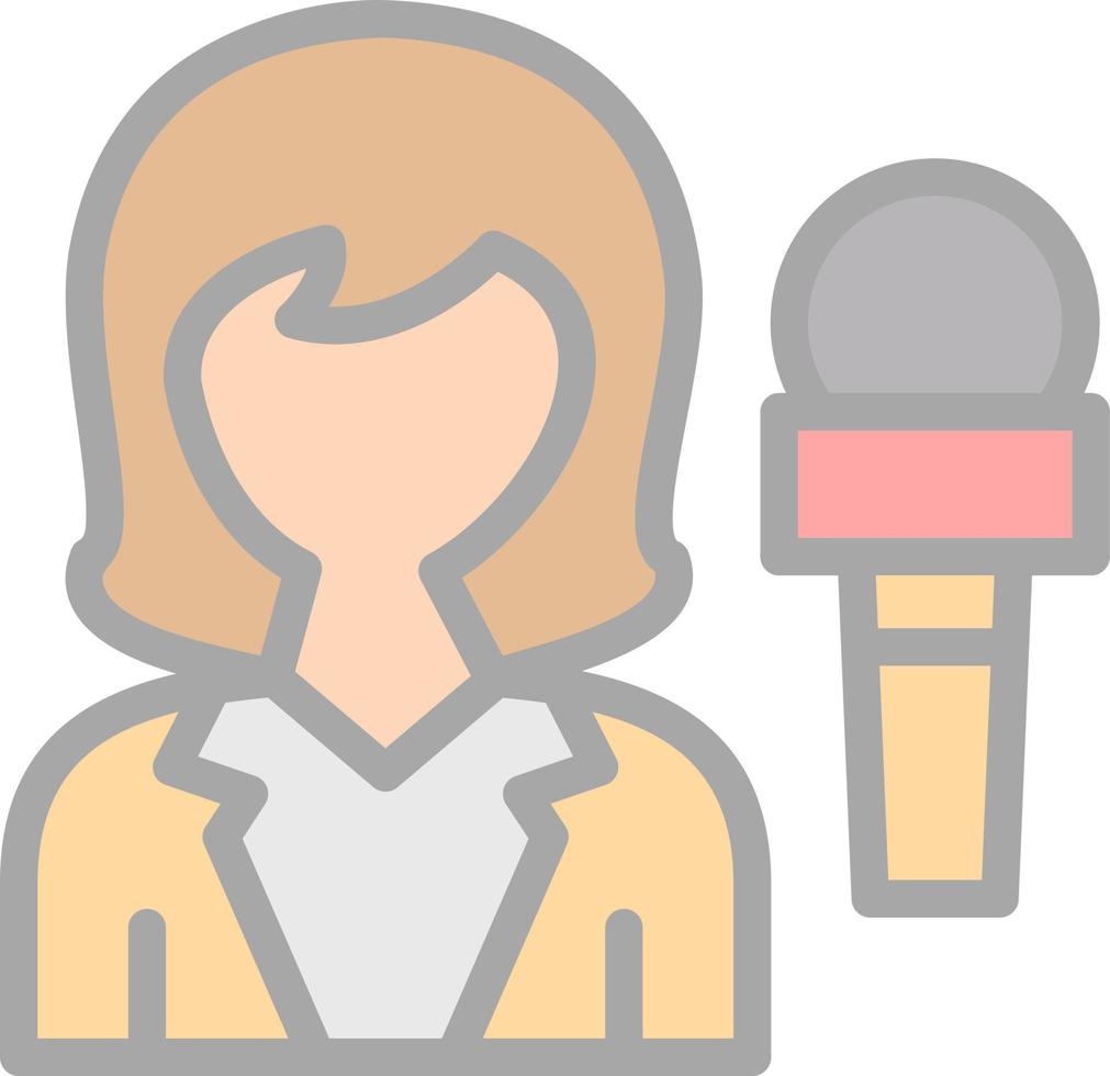 Reporter Vector Icon Design
