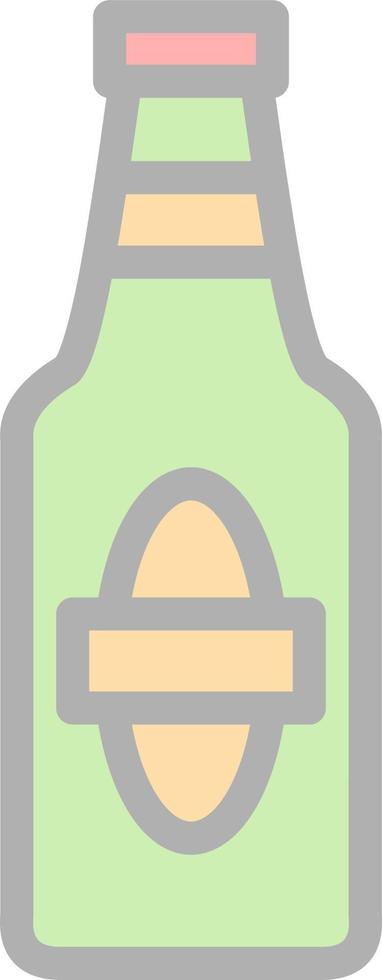 Beer Bottle Vector Icon Design