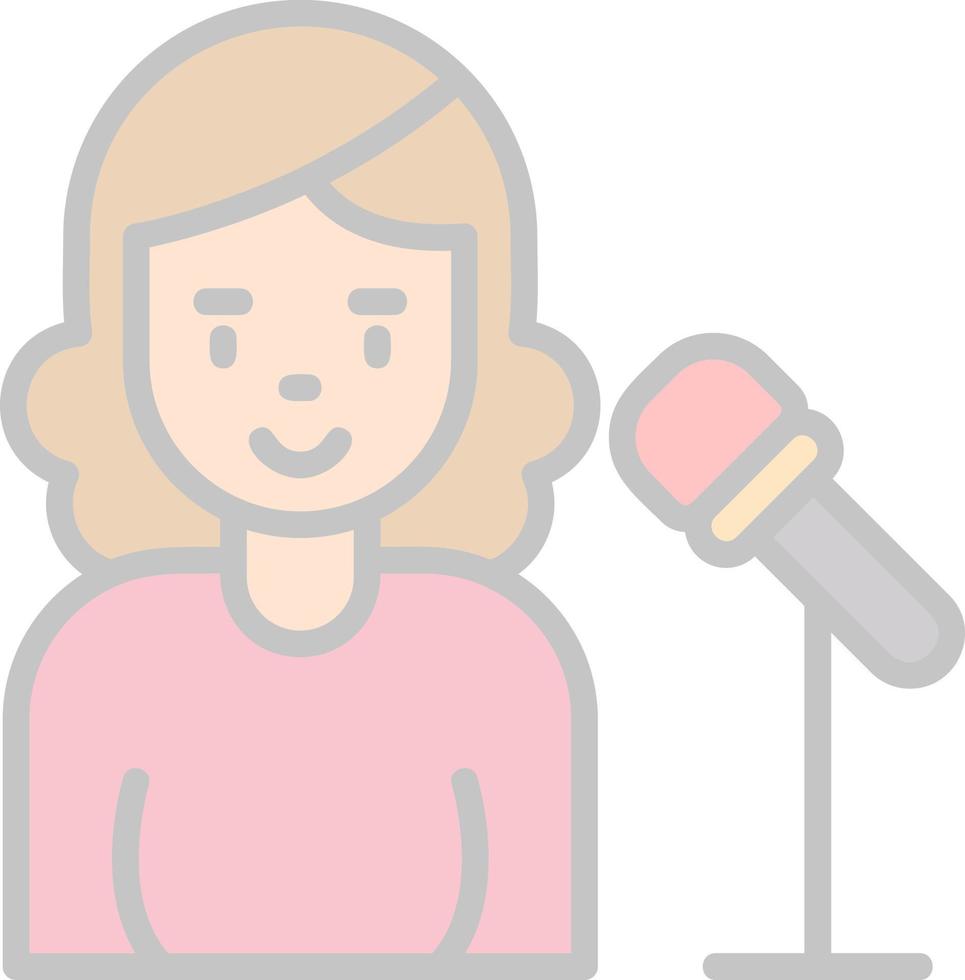 Host Woman Vector Icon Design