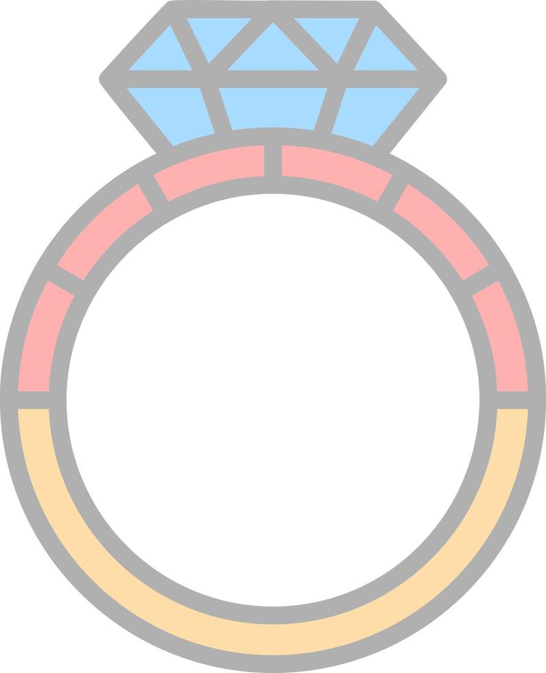 diseño de icono de vector de anillo de diamante