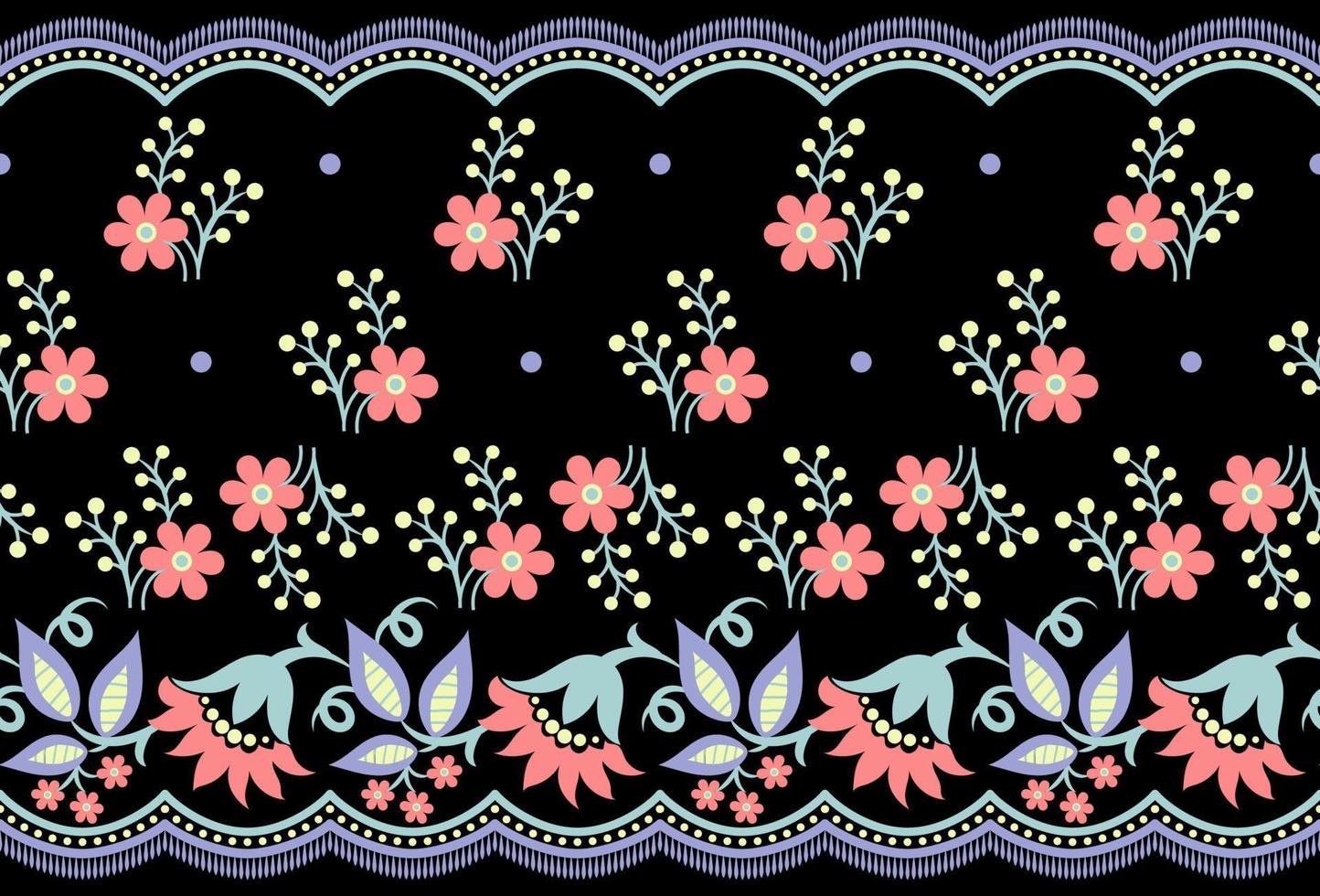 seamless pattern with flowers vector