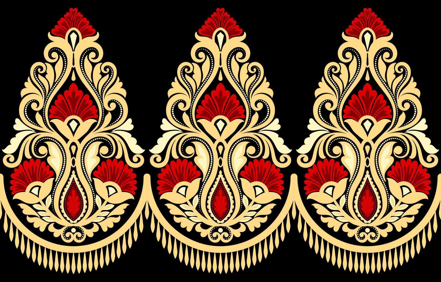 patrón de vector transparente de Damasco. ornamento clásico de damasco de moda antigua, textura real sin costuras para papel tapiz, textil, embalaje. patrón floral barroco
