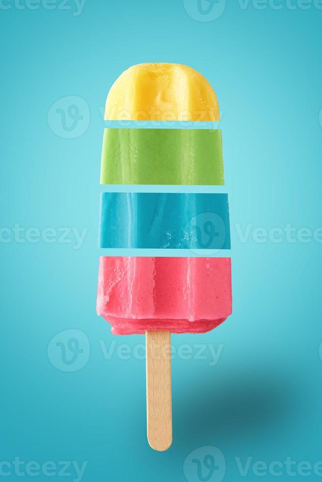 Colorful frozen ice cream. Summer food photo