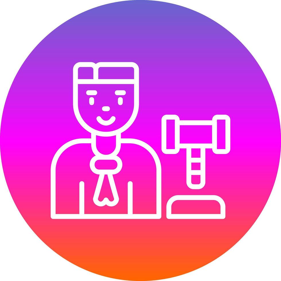 Judge Man Vector Icon Design