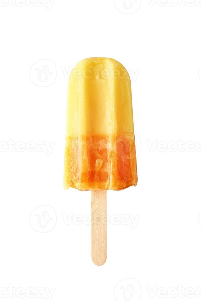 Yellow frozen ice cream isolayed photo