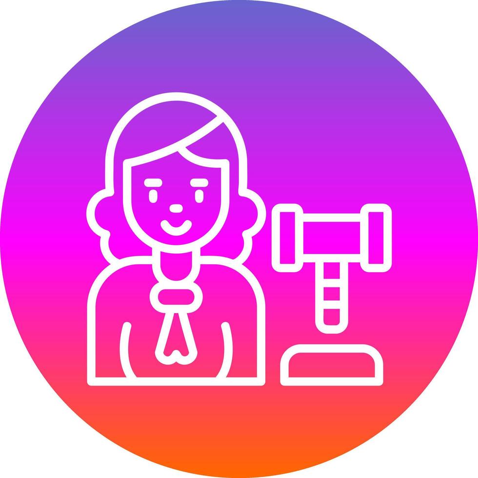 juez mujer vector icono diseño