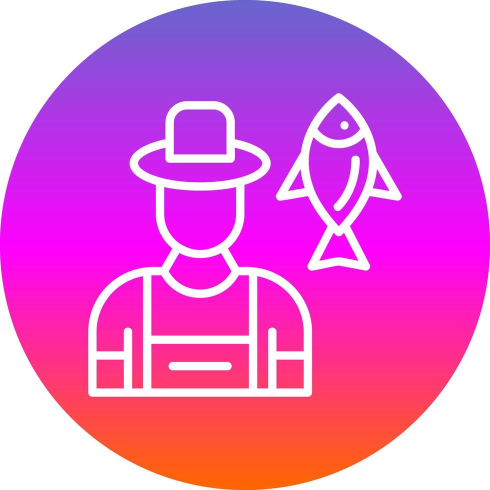 Fisherman Vector Icon Design