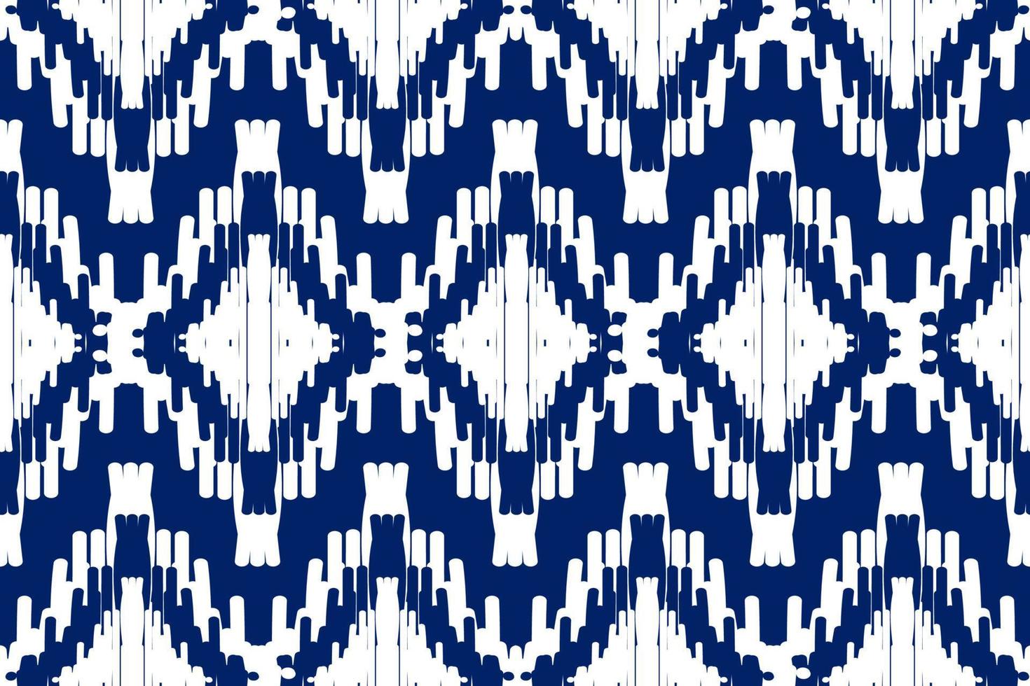 patrón étnico ikat sin costuras en tribal. estampado de adornos étnicos geométricos aztecas. estilo de patrón ikat. vector