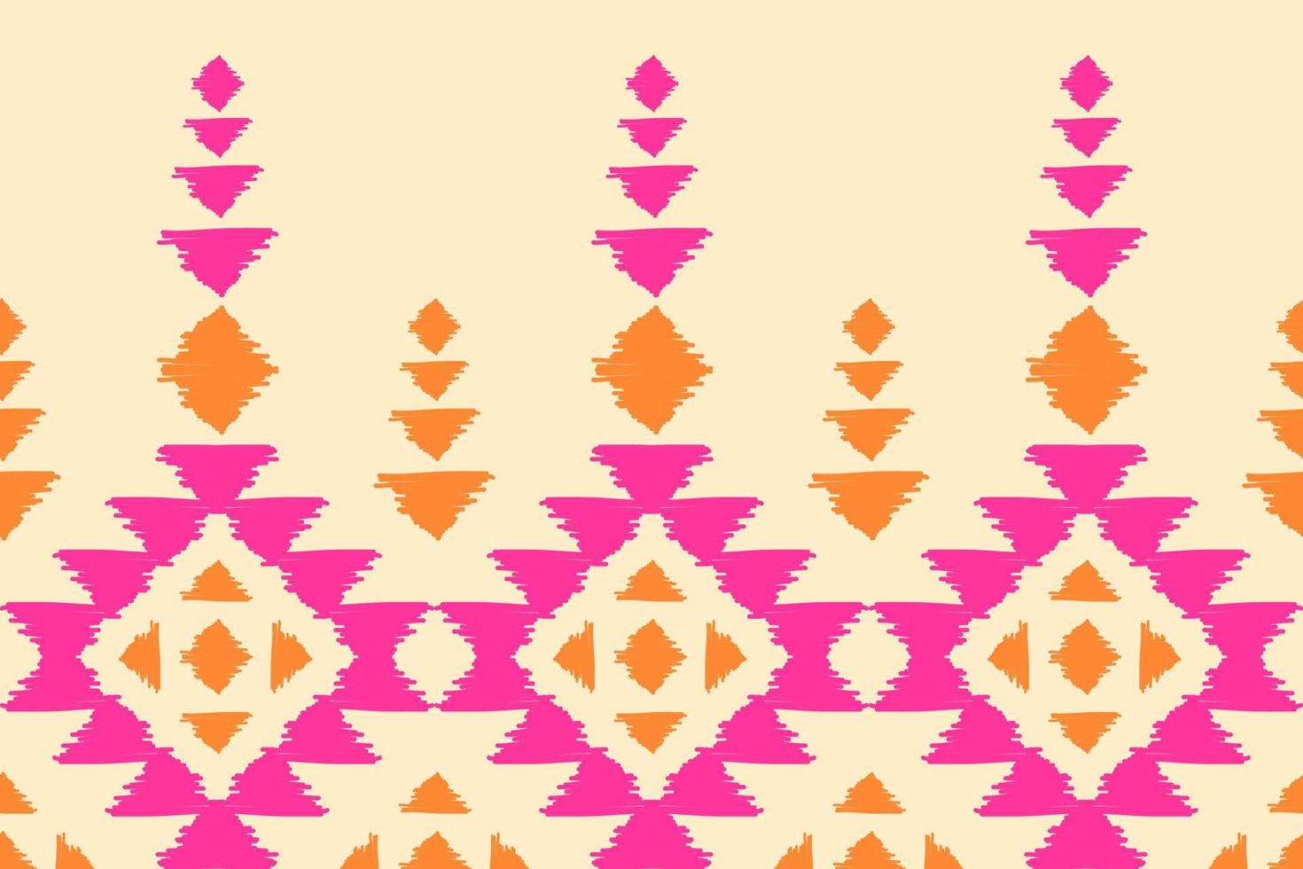 Abstract ethnic ikat background. Geometric seamless pattern in tribal. Fabric Indian style. vector