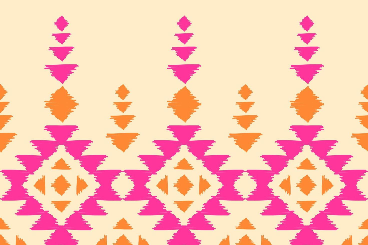 Abstract ethnic ikat background. Geometric seamless pattern in tribal. Fabric Indian style. vector