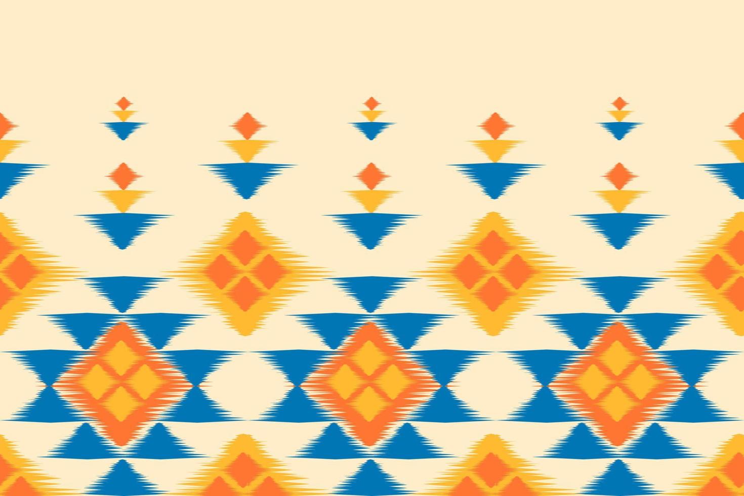 Abstract ethnic ikat background. Geometric seamless pattern in tribal. Fabric Indian style. vector