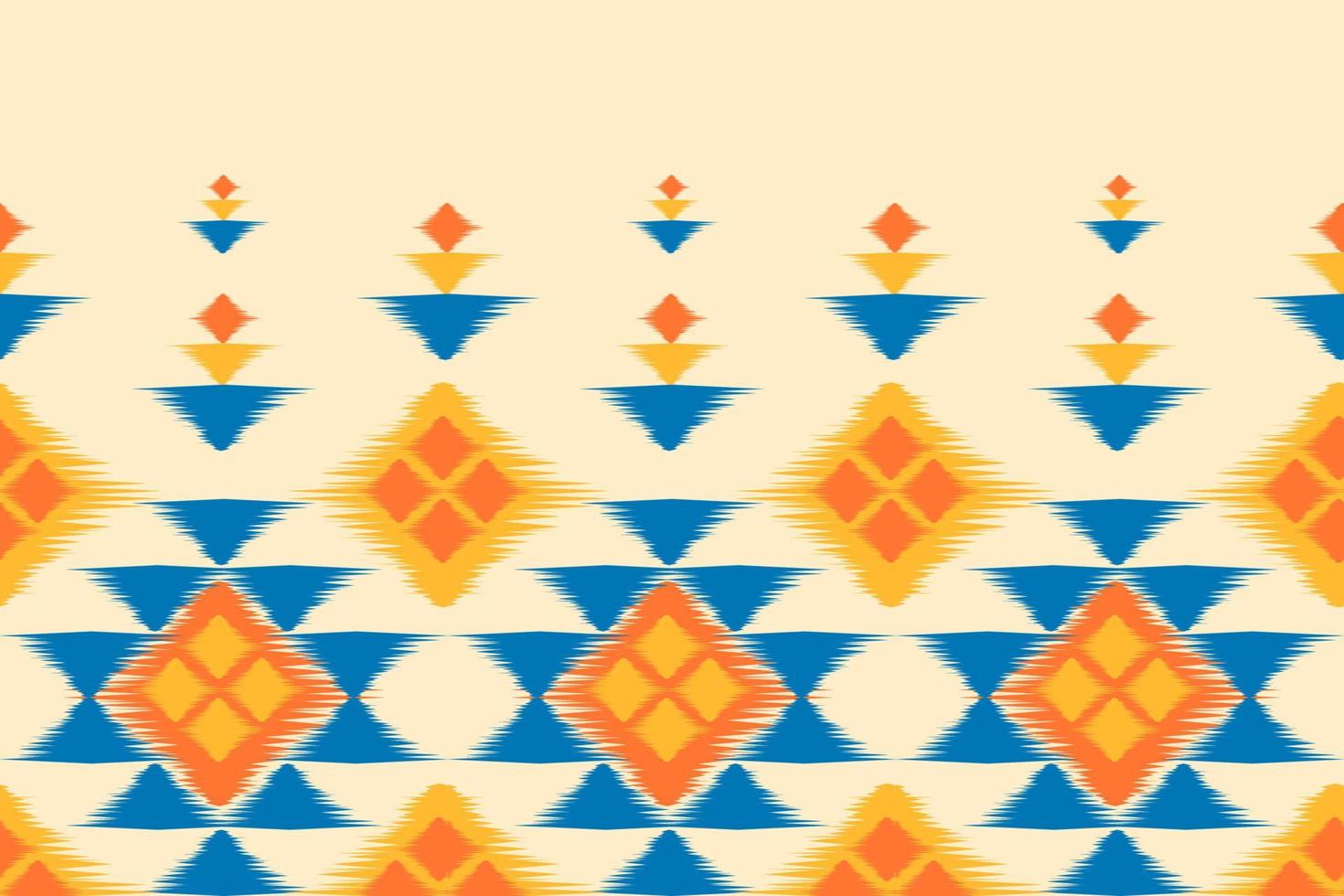 Abstract ethnic ikat background. Geometric seamless pattern in tribal. Fabric Indian style. vector