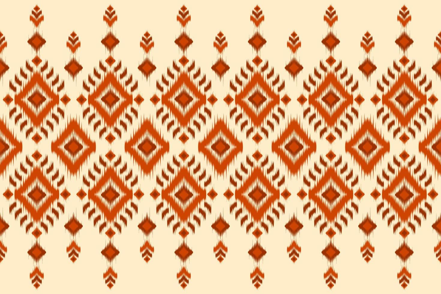 Ethnic ikat seamless pattern in tribal. Aztec geometric ornament print. Fabric Indian style. vector