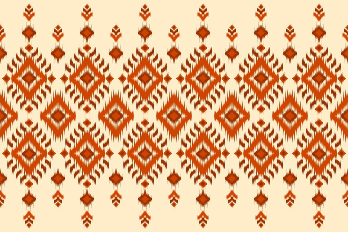 Ethnic ikat seamless pattern in tribal. Aztec geometric ornament print. Fabric Indian style. vector