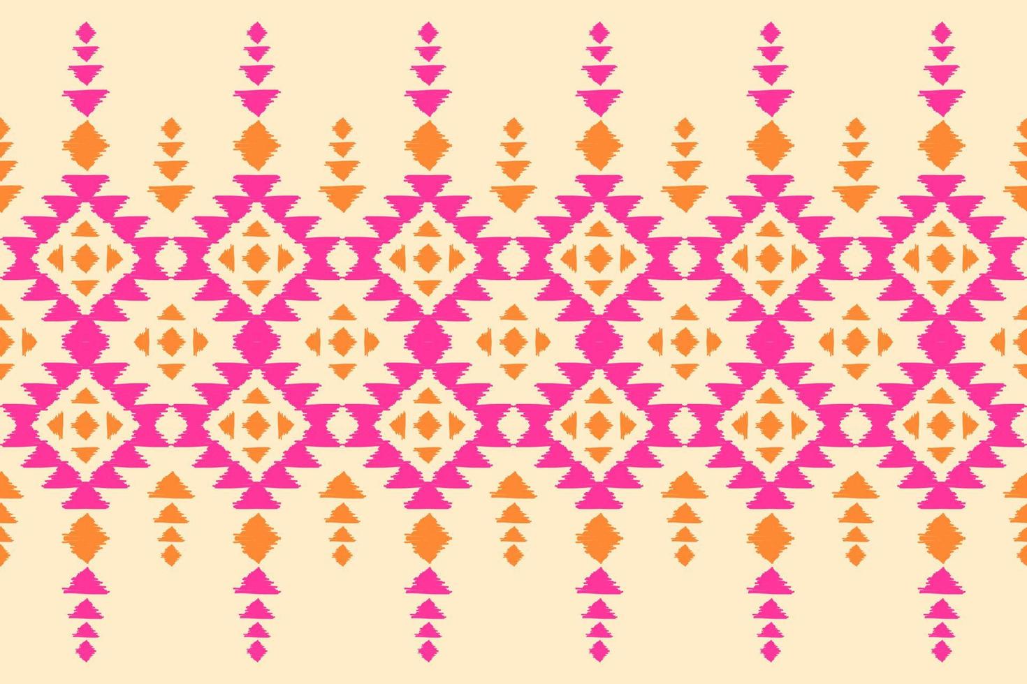 Ethnic ikat seamless pattern in tribal. Aztec geometric ornament print. Fabric Indian style. vector