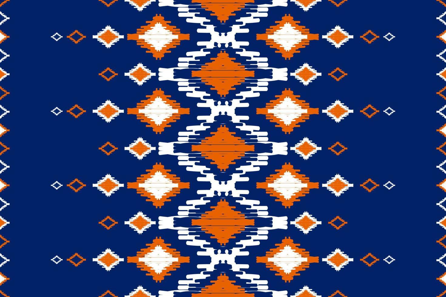 arte abstracto étnico ikat. patrón sin costuras en tribal. estampado de adornos geométricos aztecas. vector