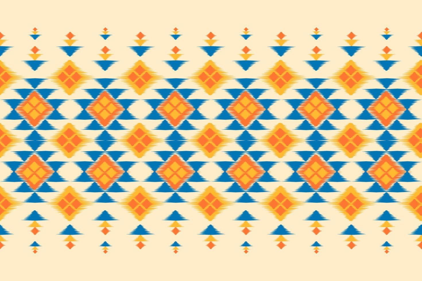 Ethnic ikat seamless pattern in tribal. Aztec geometric ornament print. Fabric Indian style. vector