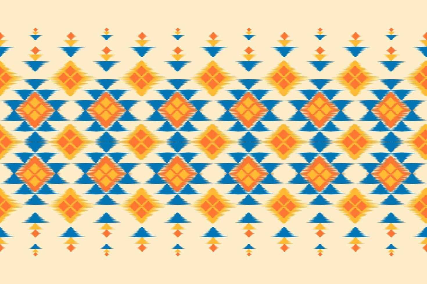 Ethnic ikat seamless pattern in tribal. Aztec geometric ornament print. Fabric Indian style. vector