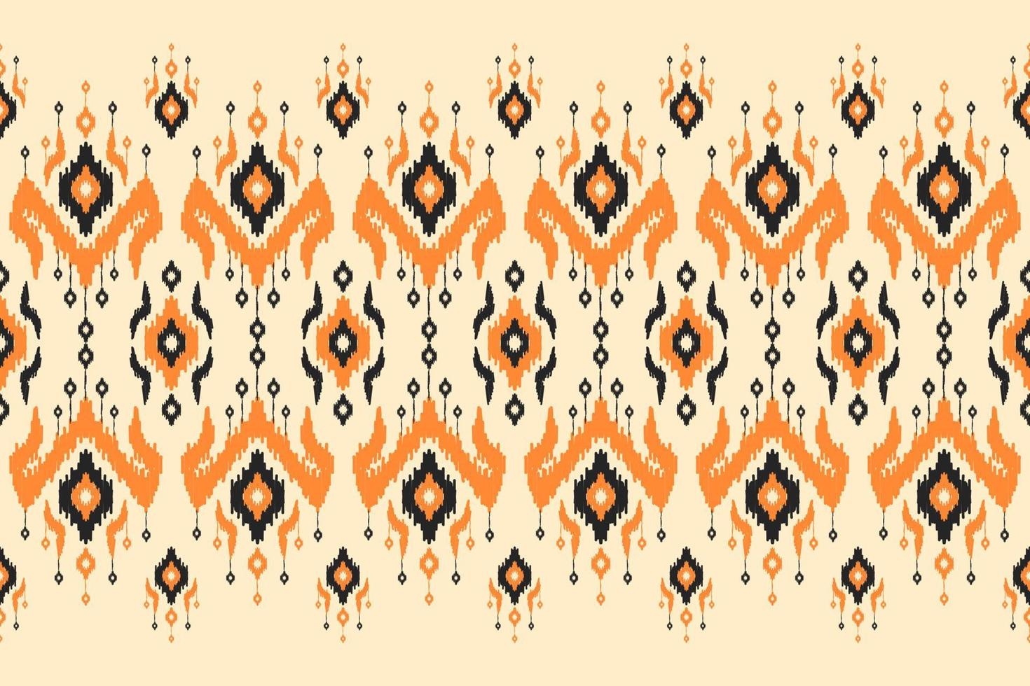 Ethnic ikat seamless pattern in tribal. Aztec geometric ornament print. Fabric Indian style. vector