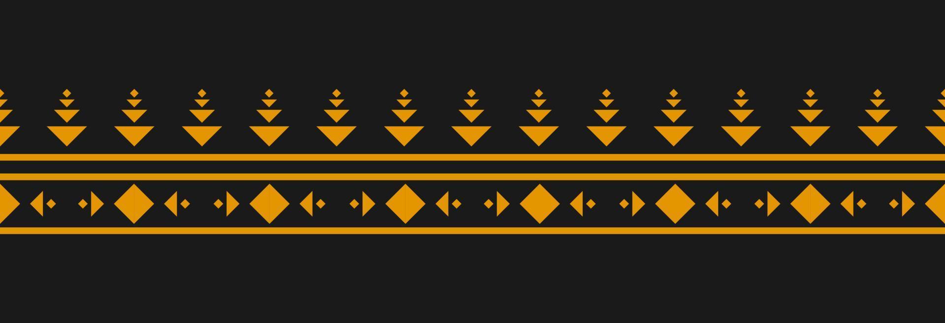 Border ethnic tribal pattern art. folk embroidery, and Mexican style. Aztec geometric ornament print. vector