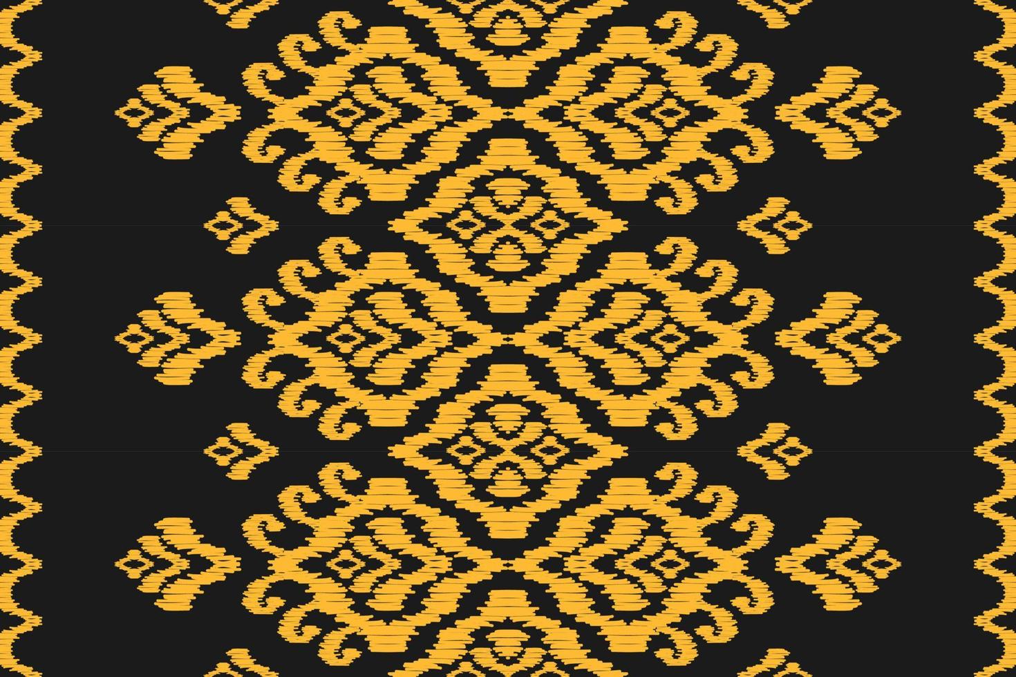Fabric ikat pattern art. Geometric ethnic seamless pattern traditional. American, Mexican style. vector