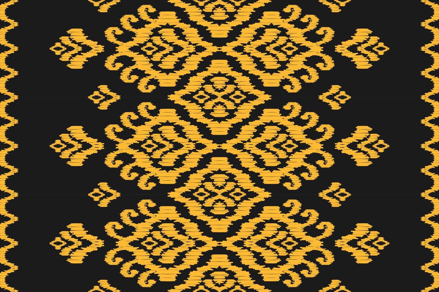 Fabric ikat pattern art. Geometric ethnic seamless pattern traditional. American, Mexican style. vector