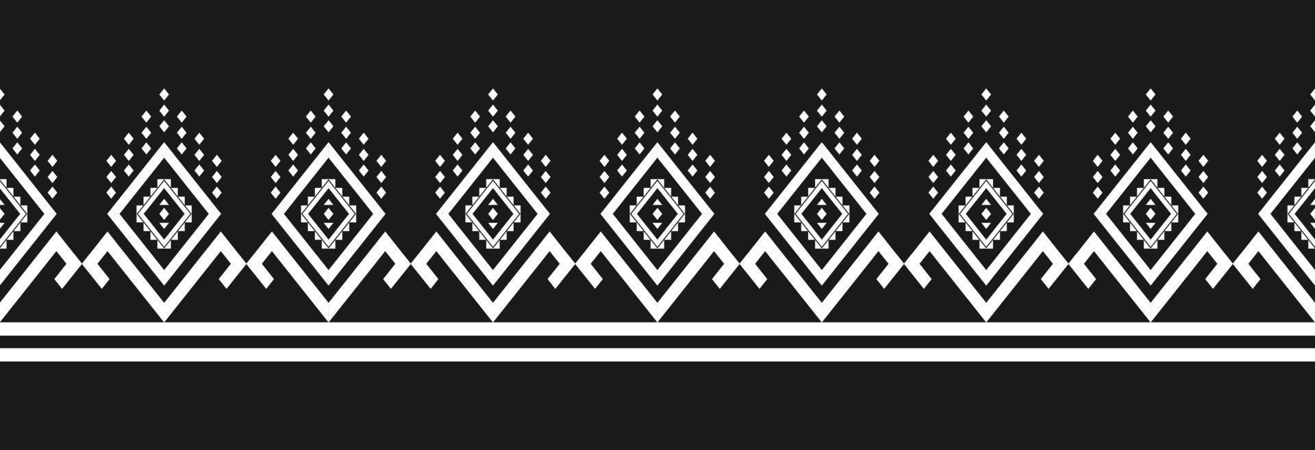 Border ethnic tribal pattern art. folk embroidery, and Mexican style. Aztec geometric ornament print. vector