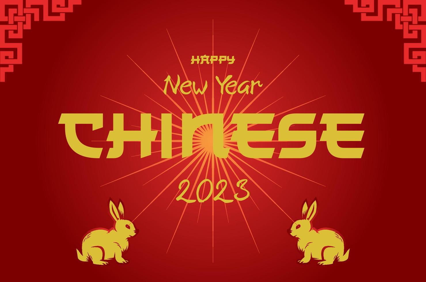 Banner happy new year chinese vector design