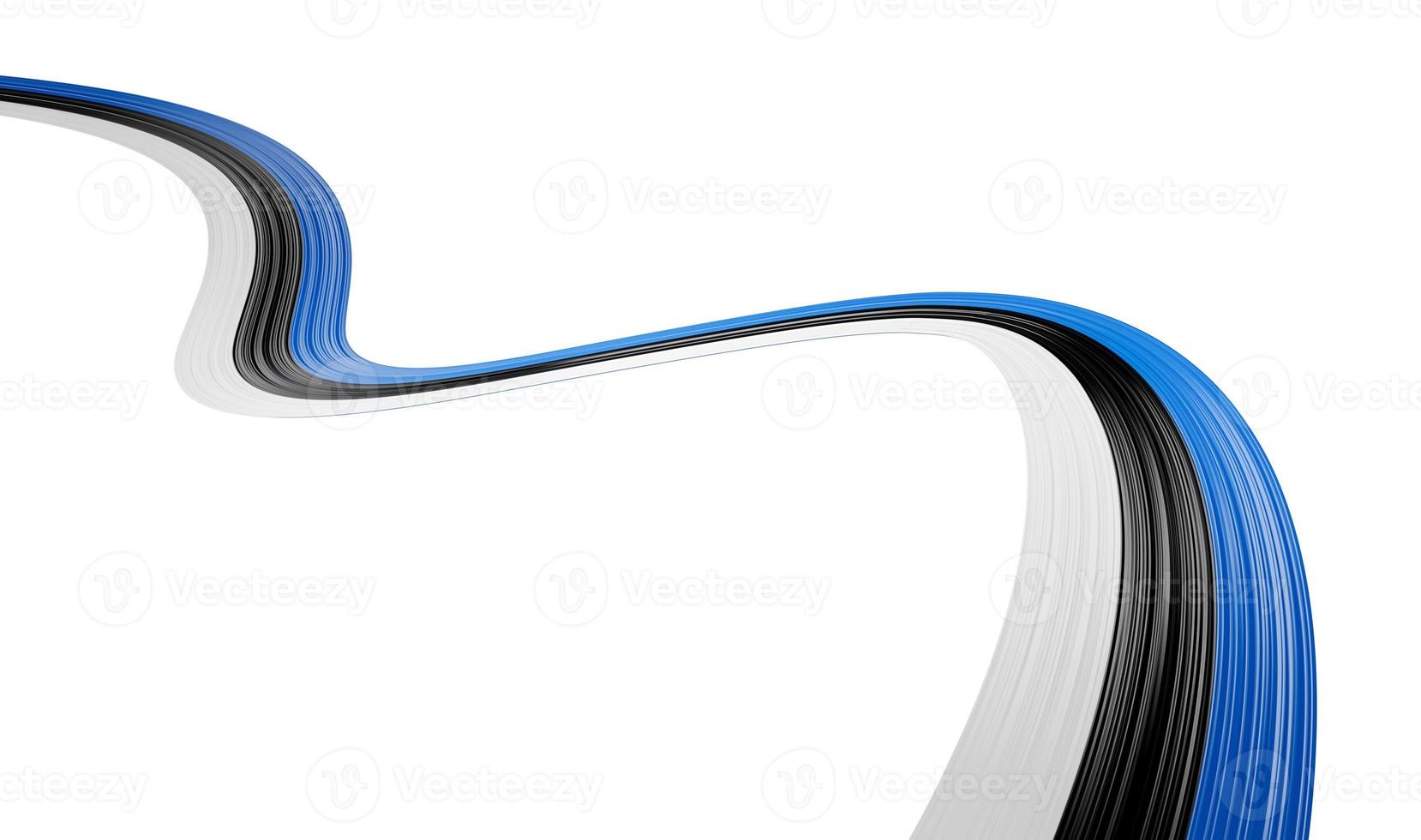 Estonia Flag Ribbon independence day banner 3d illustration. Estonian memorial holiday 24th of February photo