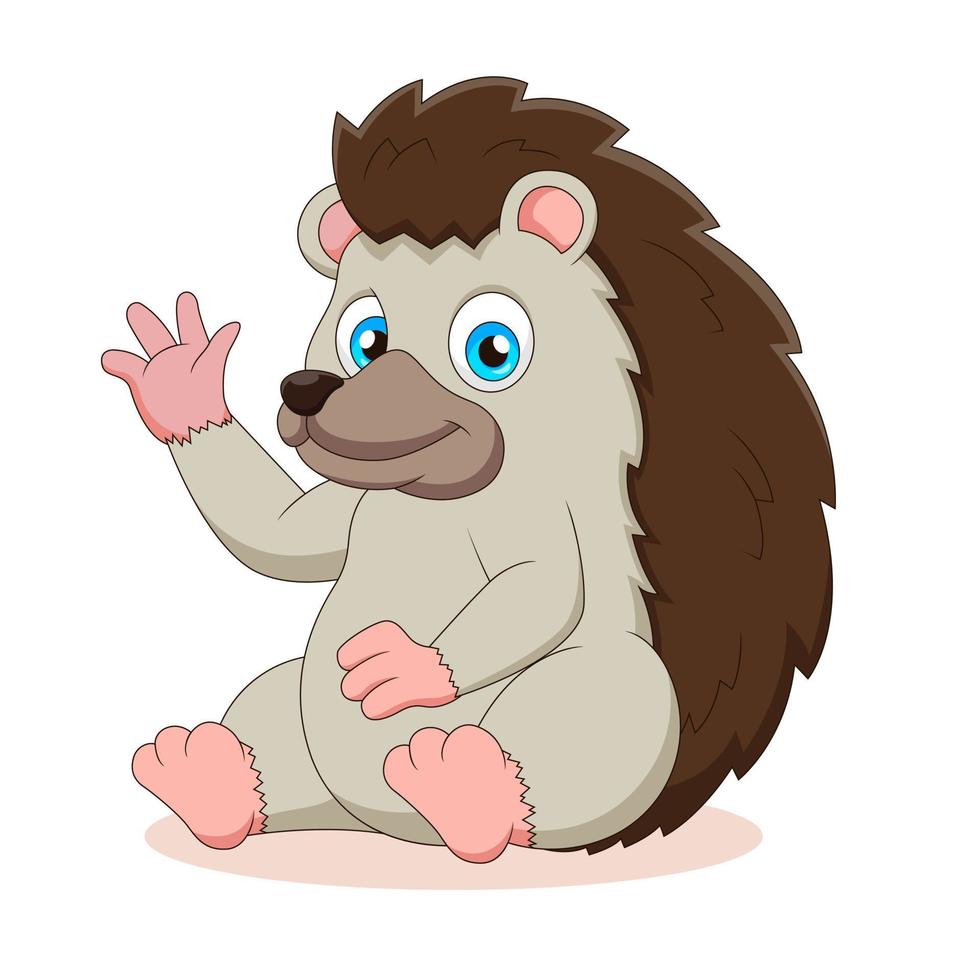 Cute hedgehog cartoon. Cute animal cartoon vector