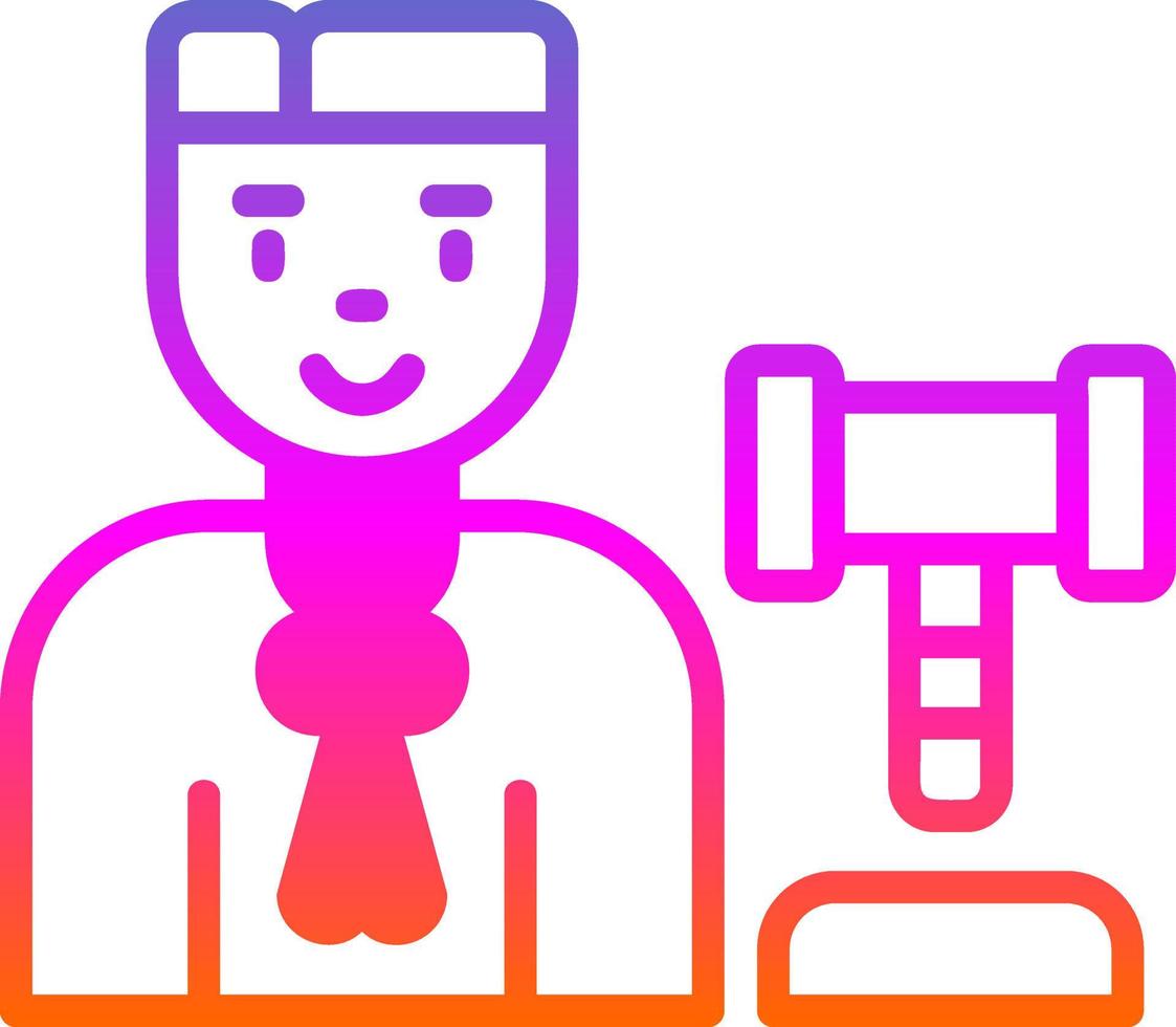 Judge Man Vector Icon Design