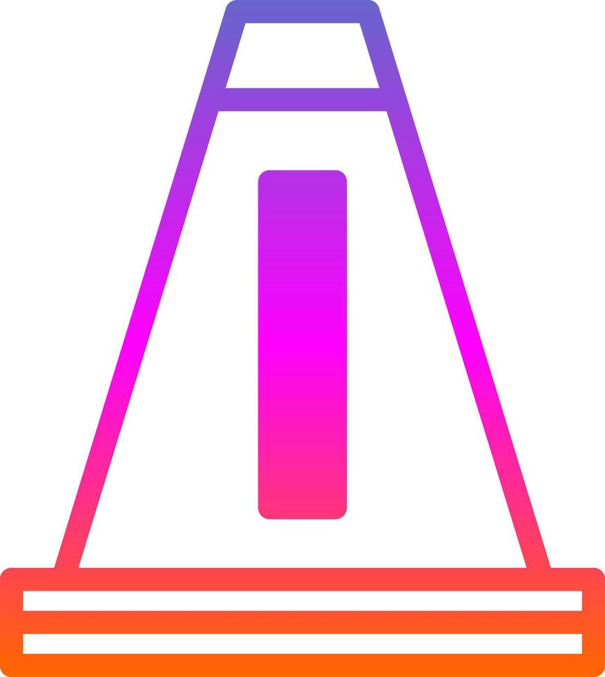 Traffic Cone Vector Icon Design