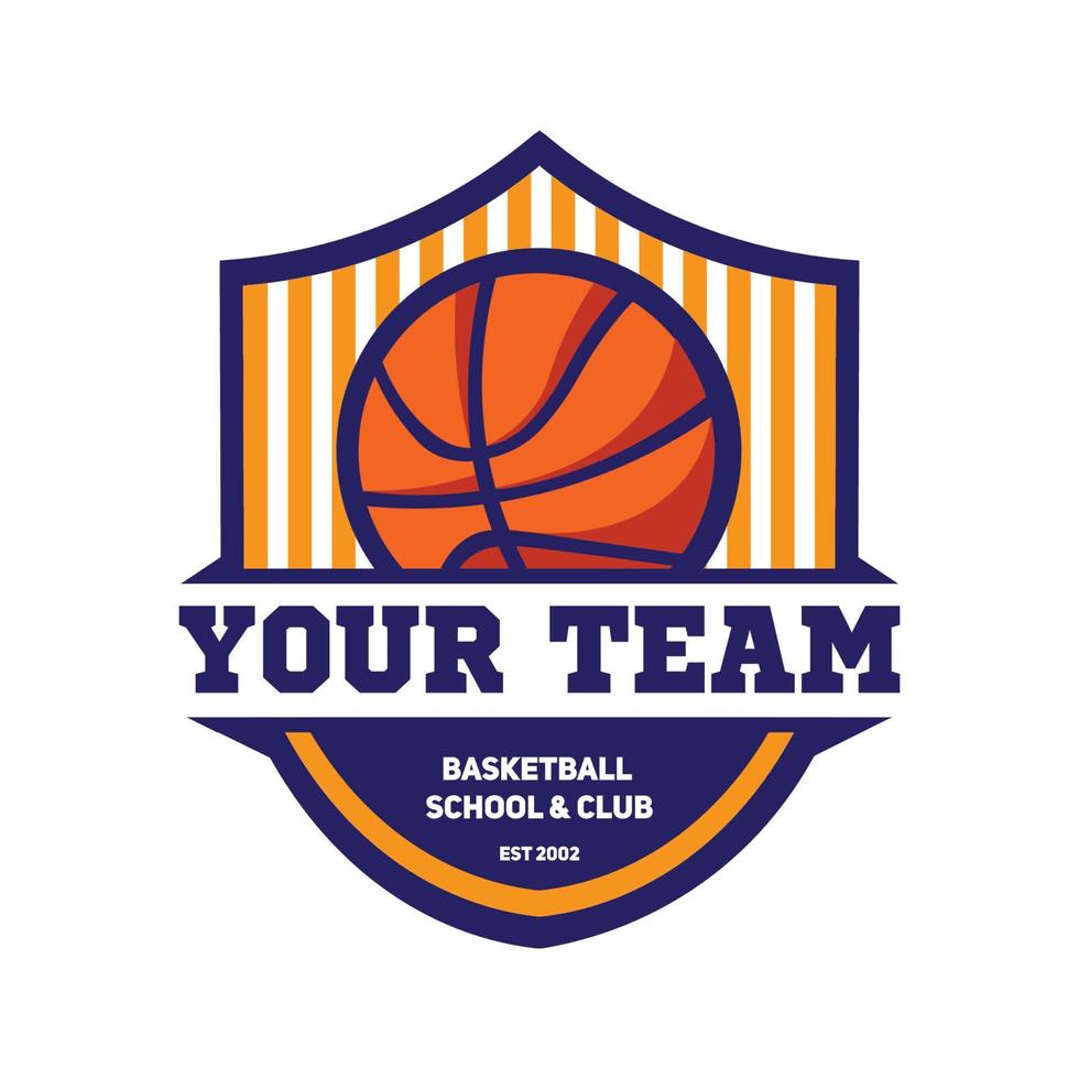 Basketball team badge design vector, perfect for School Team Club and Competiton logo design vector