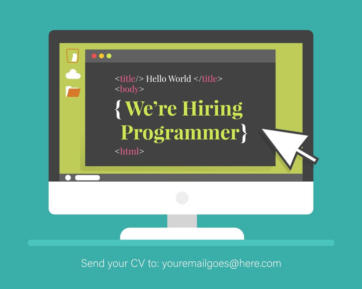 Programmer job vacancy template. Staffing and recruiting business ...