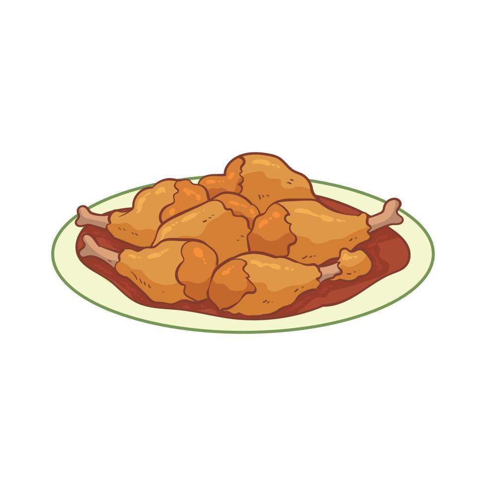 chicken adobo is a filipino food vector