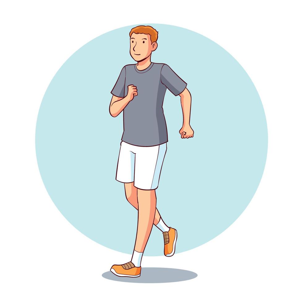 ilustración vectorial de un hombre corriendo vector