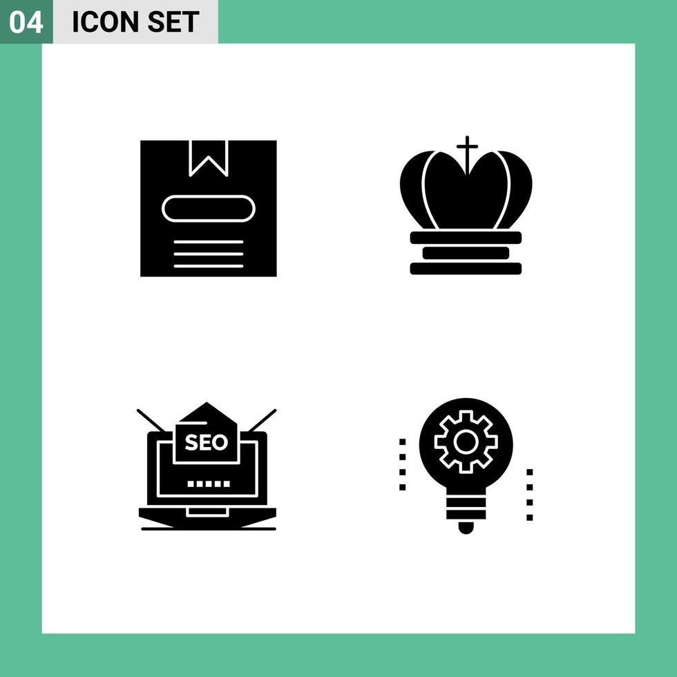 Creative Icons Modern Signs and Symbols of box laptop hide royal mail Editable Vector Design Elements