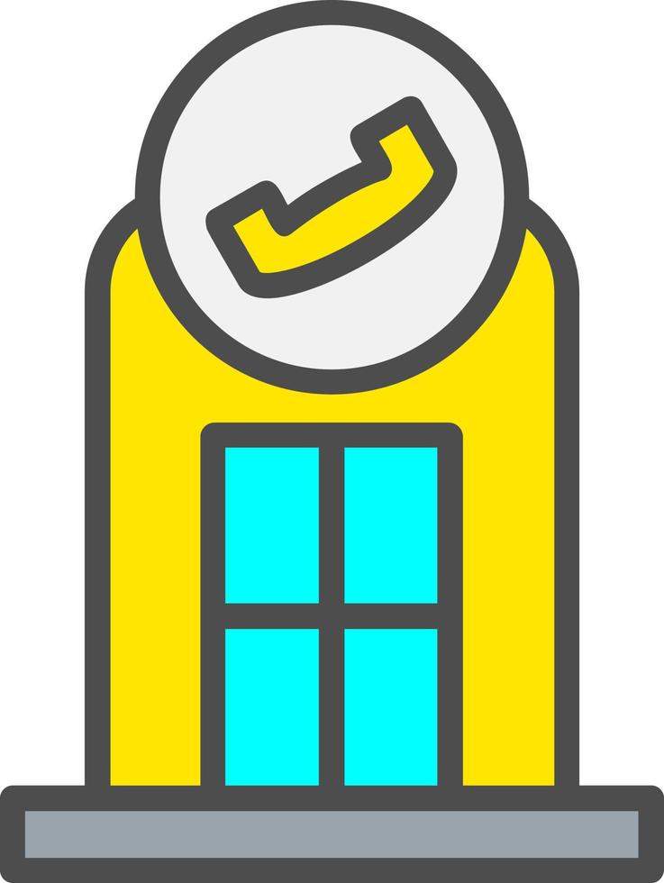 Telephone Booth Vector Icon